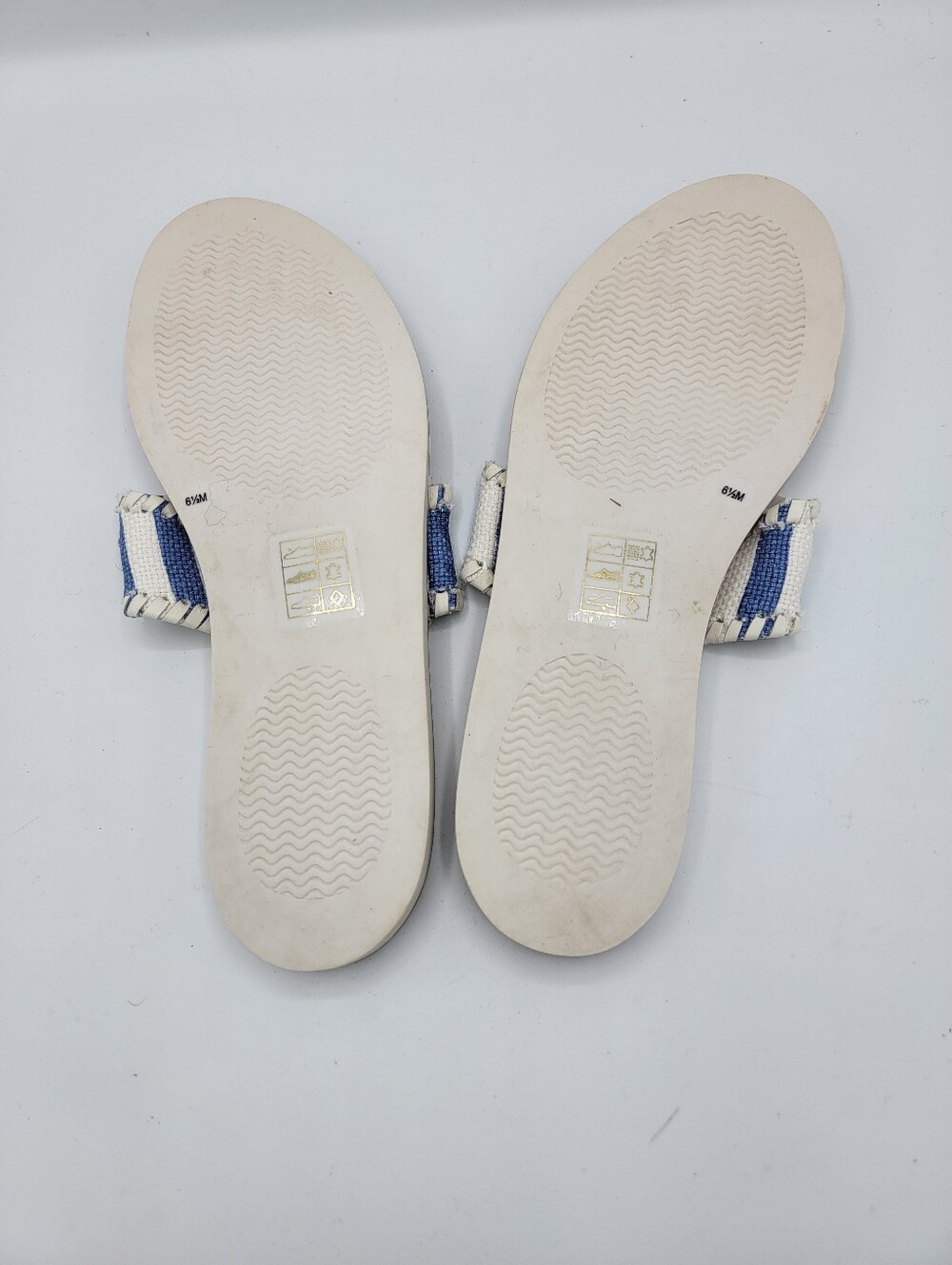 Jack Rogers Women's Blue And White Nautical Sandals - Picture 8 of 8